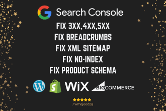 fix 404, structure data,  breadcrumbs and coverage error on shopify store