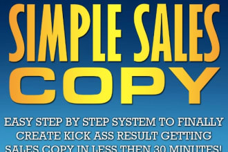 do catchy sales copies ,sales letters , product description