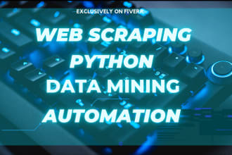 do web scraping, data mining using python