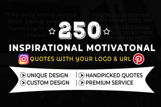 design inspirational quotes, motivational quotes, instagram quote with your logo