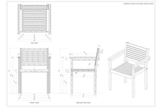 design wooden chairs in autocad