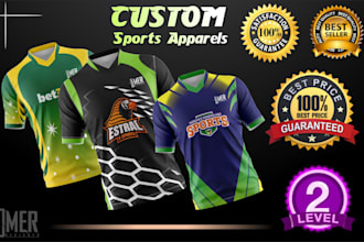 custom sports jersey and sublimation design