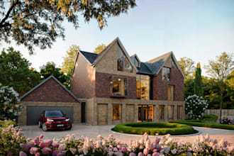 create 3d model and exterior house rendering