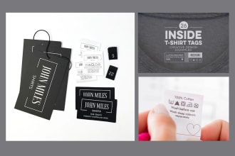 create fashion brand labels, care labels, size labels and tags