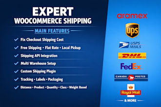 setup, configure and fix woocommerce shipping with real time shipping rates