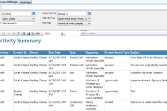 create a custom report in microsoft dynamics CRM 365 for you