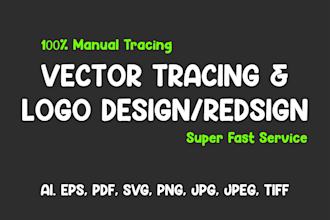 do illustration, vector tracing, redraw logo and images