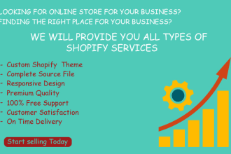 create and design shopify store or shopify website