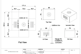 sheet metal drawing for laser machine and production