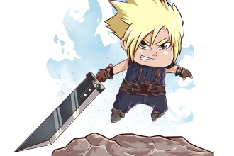 draw your chibi for mascot, sticker, emoticon, emoji, merch