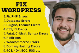 fix wordpress issues, bugs, php error, woocommerce, elementor, html, css, js