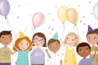 draw original children book illustration and book cover
