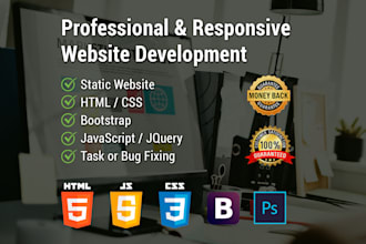 create figma to responsive bootstrap website or custom PHP website