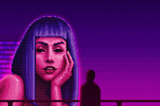 make cool animated pixel art  background or illustration