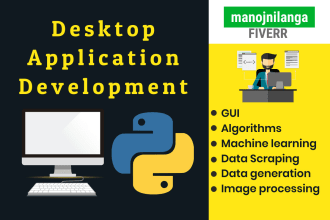 develop desktop applications, bots, web scrapers with python