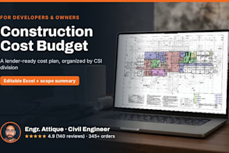 create a construction cost estimate and budget for developers