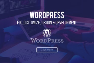 create responsive wordpress website design and customization