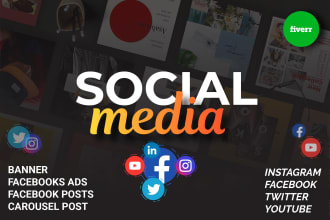 do creative social media graphics, social media post  and ads