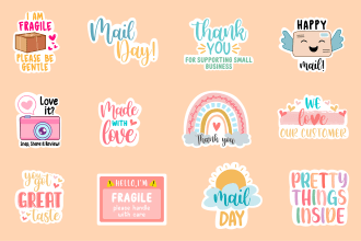 design cute catchy stickers to promote your business