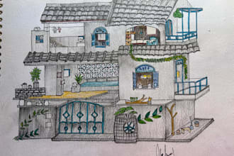 create conceptual sketch and art