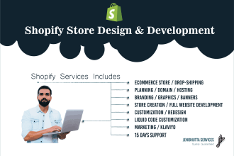 develop best shopify store and cheap dropshipping website
