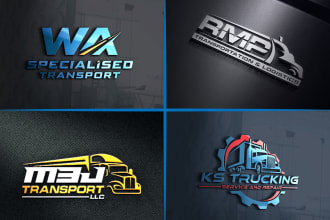 do logistics trucking and transport logo design