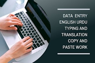 do urdu, english typing and translation copy, paste