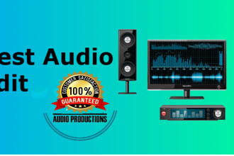 professionally clean, edit, fix and convert your audio files