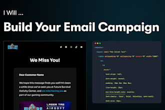design and create your email marketing campaign in campaign monitor or mailchimp