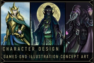 draw character design, concept art, illustration, dnd