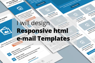 design responsive HTML email templates , news letter , web pages