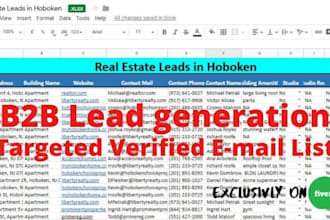 do b2b lead generation and verified email list web research