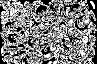 draw fun, quirky, and custom doodle art just for you