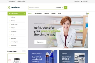 create your amazing medical store,pharmacy wordpress website