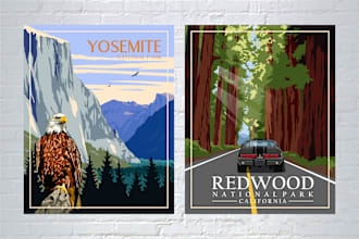 design the best retro vintage poster that you want
