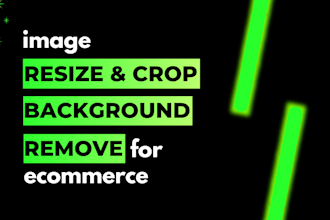 resize and crop product images or remove background