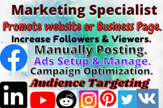 promote business pages organically in the USA, target areas
