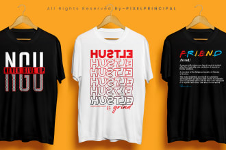 do awesome typography t shirt design within 4 hour