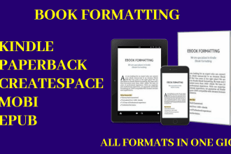 do amazon kindle, KDP paperback, lulu, epub formatting