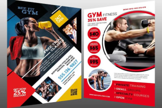 design sports flyer and fitness flyer or poster