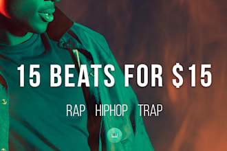 send 15 mastered hip hop and rap beats