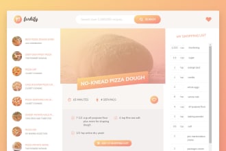 create a recipe finding website