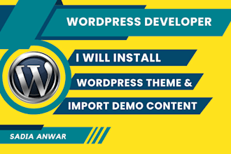 install and setup wordpress theme