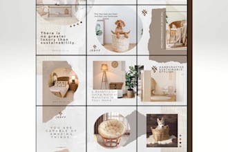 design a high quality instagram puzzle feed for your brand