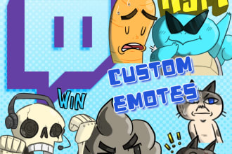 draw custom whatsapp sticker, twitch emotes, etc for you