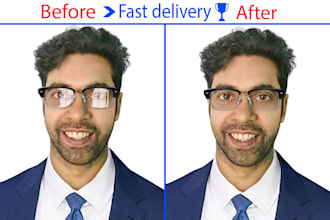 remove glare and reflection from glasses in photoshop quick