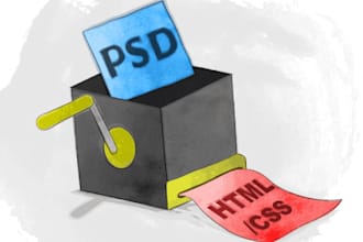 convert psd to bootstrap or html responsive quickly