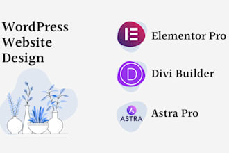 create custom wordpress website design, blog, ecommerce or business website