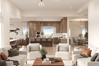 make 3d interior design and 3d rendering with 3ds max