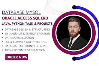 design database mysql oracle access sql erd java projects